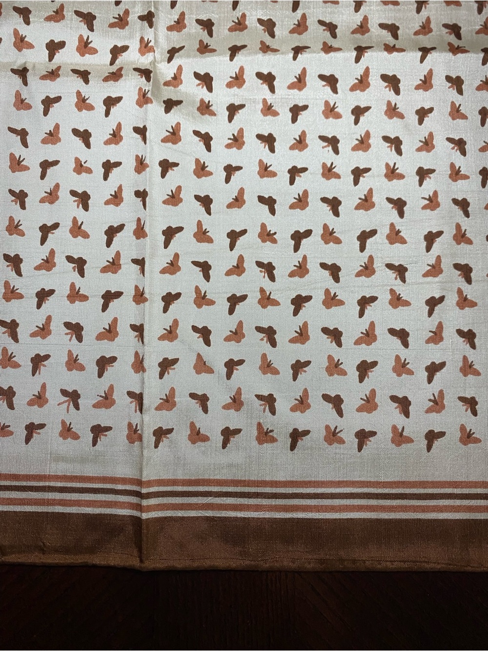 100% Hand Woven Thai Silk Scarf. Made in Thailand. Beautiful fall colors - Picture 4 of 7